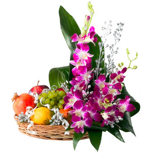 Fruits and Orchid Tray