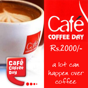 Cafe Coffee Day Gift Vouchers Rs.2,000/-