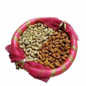 Decorative Kaju Almond Thali - 1/2 Kg.