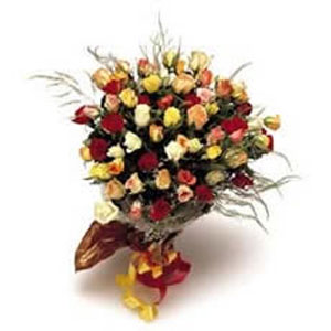 40 Muliticolored Roses Bouquet