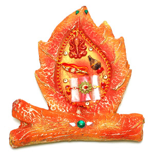 Leaf Shaped Rakhi Thali