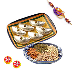 Dry Sweets - 1.5 kg. with Rakhi