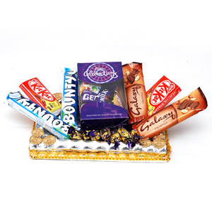 Tasty Chocolates in a Rectangular Tray
