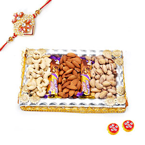 Dry fruits and 5 Star Combo Pack with Rakhi