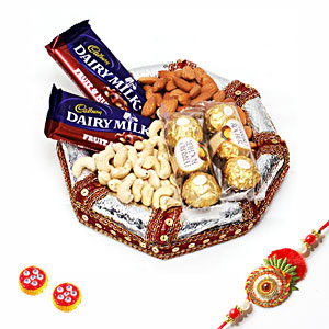 Chocolates & DryFruits with Rakhi