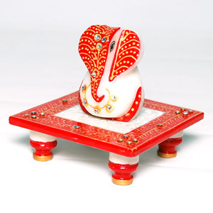 Ganapati on Sinhasan