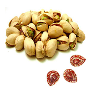 Roasted Pista - 1/2 Kg with Diyas
