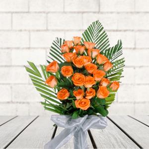 24 Orange Rose Bunch