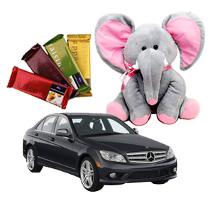 Car, Soft Toy and Chocolates