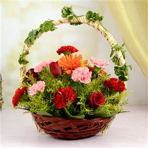 Red Flower basket