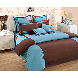 Choco Blue Delight Bed Sheet