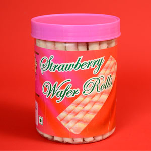 Strawberry Wafer Rolls