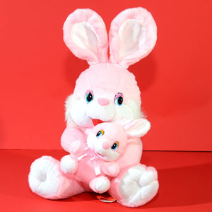 Mother and Baby Rabbit Soft Toy
