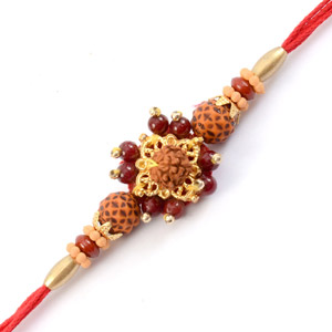 Rudraksh Floral Rakhi