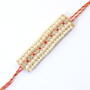 Stunning Artificial Pearl Rakhi