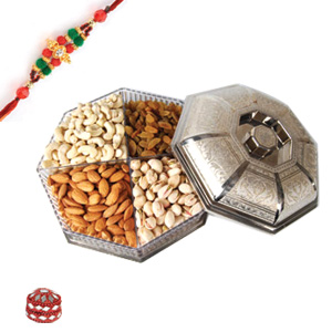 Mixture of Dry fruits - 1 Kg with Rakhi