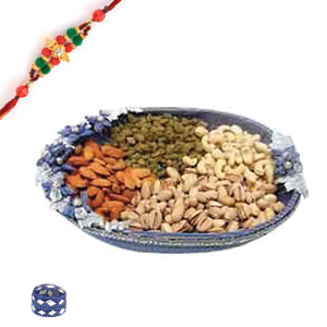 Attractive Mixed Dry Fruits - 1/2 Kg with Rakhi