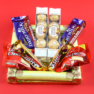 Tray of assorted chocolates