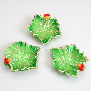 Leaf Shaped Terracotta Diyas