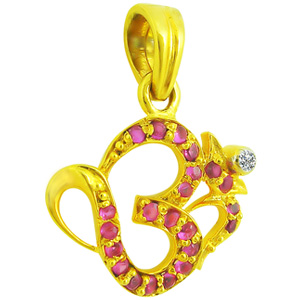 Exquisite Om Diamond Pendant