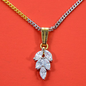 Leaf Shaped Stone Pendant Jewellery