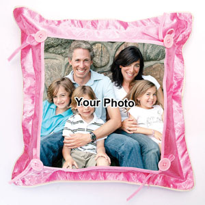 Pink Square Pillow