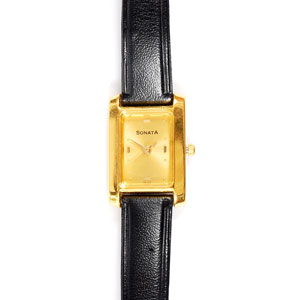 Square Leather Band Watch for Her