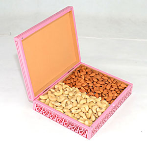 Appealing Pink Dry Fruits Box