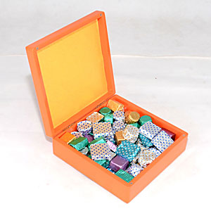 Handmade Chocolates in Orange Box