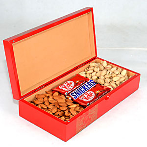 Charming Red Box of Chocolates & Dry Fruits