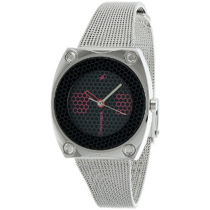 Fastrack Ne6026Sm02 Silver/Black Analog Watch