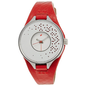 Fastrack Ne6058Sl02 Red/Silver Analog Watch