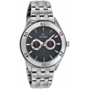 Titan Octane Nd9324Sm07J Silver/Black Watch