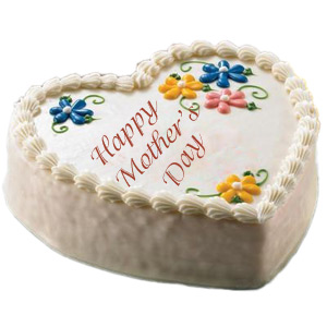 Mother's Day Heart Shape Vanilla Cake - 1 kg