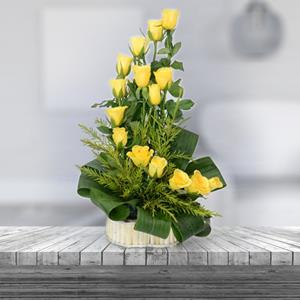 Bright Yellow Roses