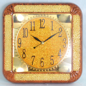 Golden Wall Clock