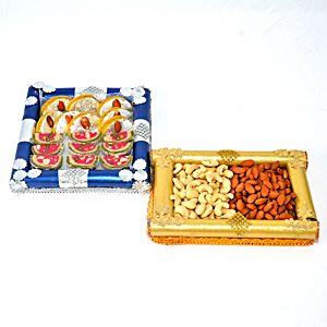 Delightful Hamper of Sweets and Dry Fruits