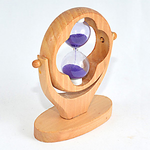 Wooden Hourglass Showpiece
