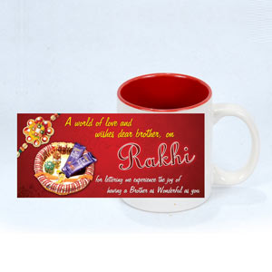 Mug With Rakhi Thali Image