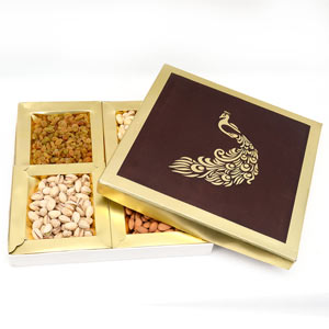 Dry Fruits in Peacock Box