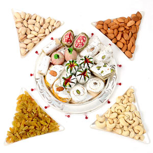 Traditional Dry Fruits and Sweets Hamper
