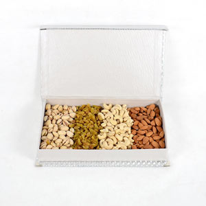 Nutritious Dry Fruits in Beautiful White Box