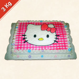 Hello Kitty Face Cake - 3 Kg.