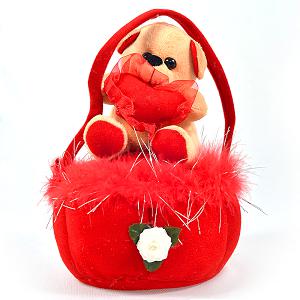 Beautiful Soft Teddy Bear in Basket