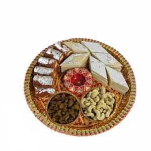 Sweets and Dry Fruits Thali