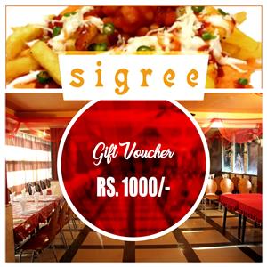 Sigree Dining Voucher Worth Rs.1000/-