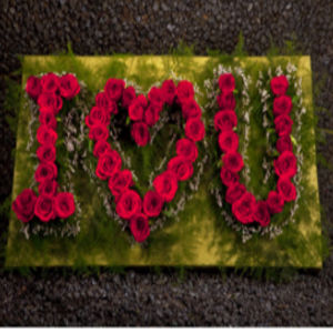 I Love You Flower Board