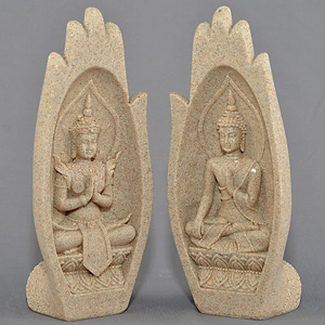 A Pair of Poised Buddha Idol