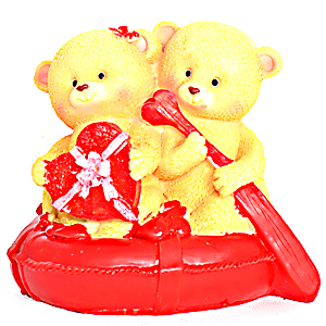 Cute Teddy Couple on Romantic Ride