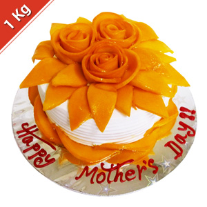 K4C Eggless Flower Mango Cake 1kg